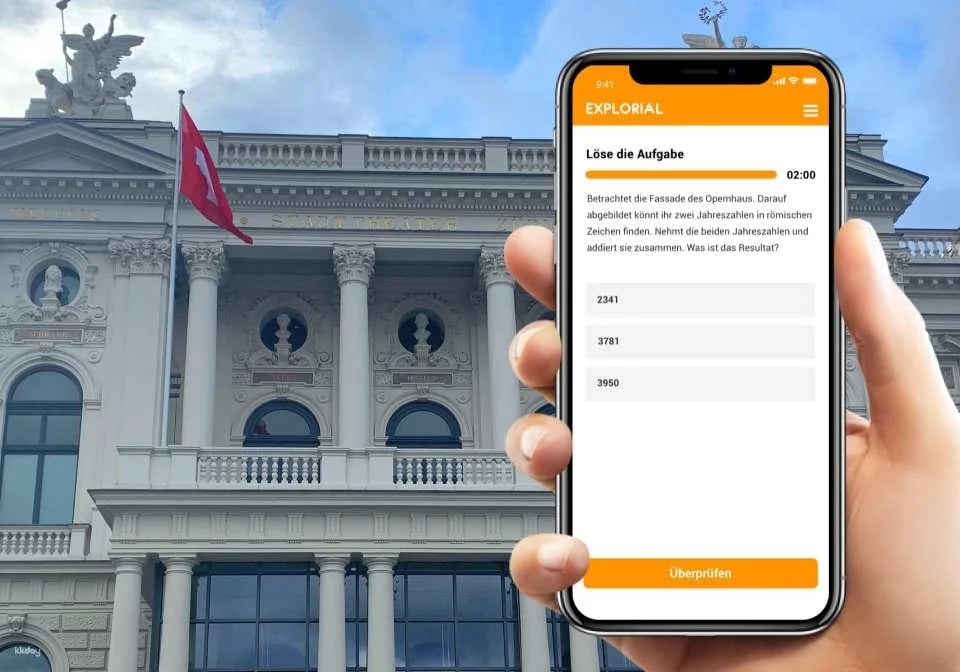 Zurich interactive scavenger hunt with the smartphone